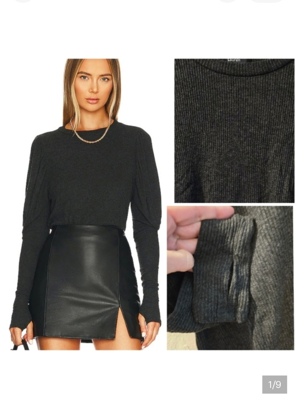 Michael Lauren Olaf ribbed top